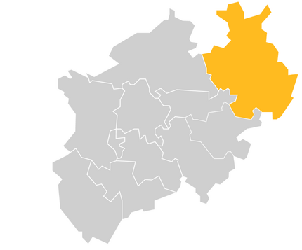 Eine NRW Karte zeigt die Region OWL