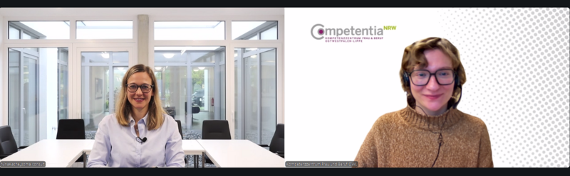 Nina Kache, COO von soma consult - Kim Lasche Projektmanagerin Kompetenzzentrum Frau und Beruf 