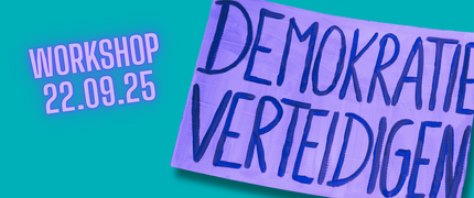 Demoschild "Demokratie verteidigen"